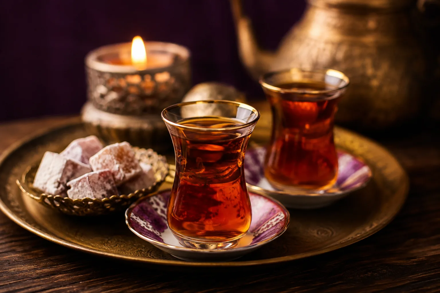Karşılama çayı servisi — Lila Spa, Laleli misafirlerine hizmet veren salon