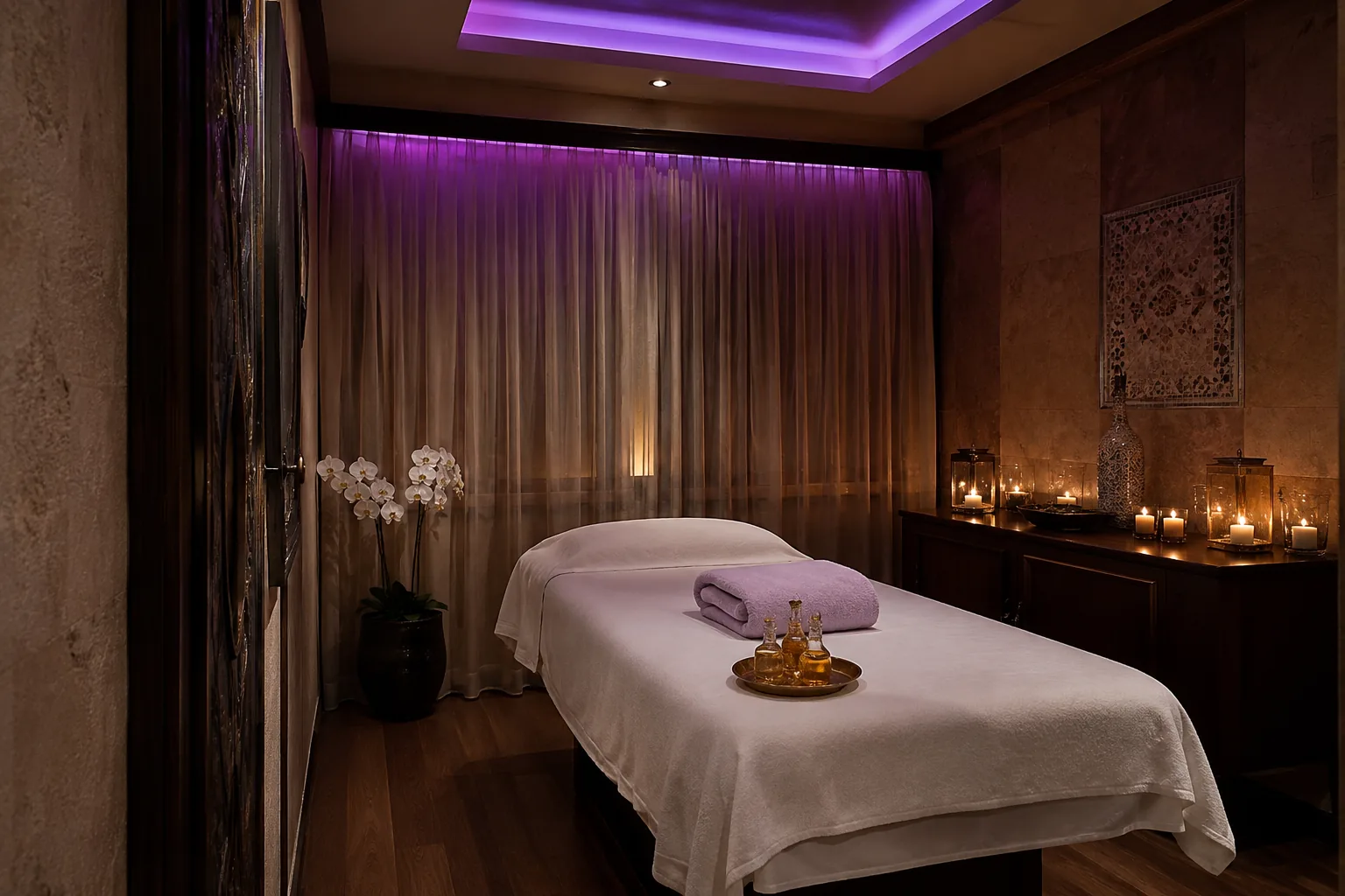 Masaj odasının genel görünümü — Lila Spa, Laleli misafirlerine hizmet veren salon